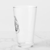"The Cranium" Gewoon Spooky B&W Pint Glass Glas (Links)