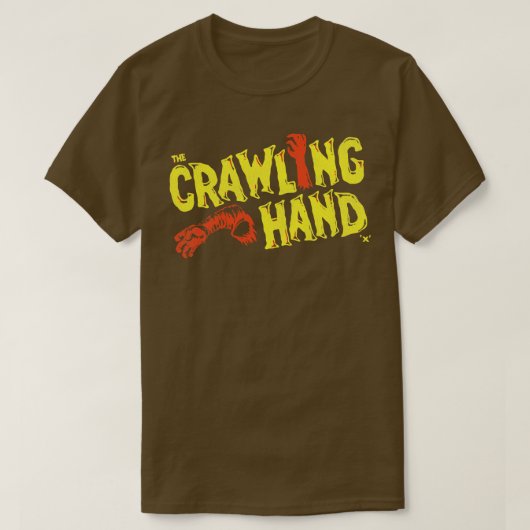 The Crawling Hand 60s Cult Classic Horror Film T-shirt (Design voorkant)