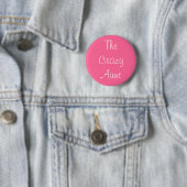 "The Crazy Aunt" Pin Ronde Button 5,7 Cm (In situ)