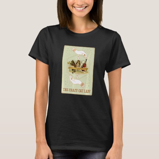 The Crazy Cat Lady Tarot T-shirt (Voorkant)