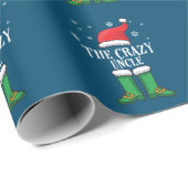 The Crazy oom - Matching Family Kerstmis Elf Cadeaupapier (Rol Hoek)