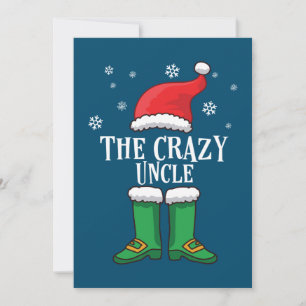 The Crazy oom - Matching Family Kerstmis Elf Kaart