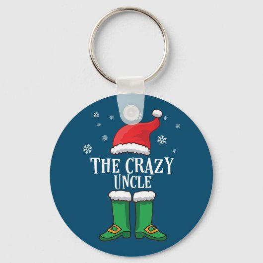 The Crazy oom - Matching Family Kerstmis Elf Sleutelhanger (Voorkant)