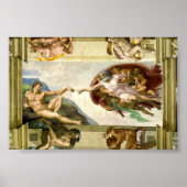 The Creation of Adam by Michelangelo Poster (Voorkant)