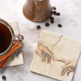 The Creation of Adam Stenen Onderzetter