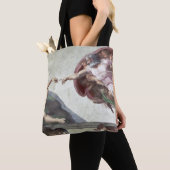 <The Creation of Adam>van Michelangelo Tote Bag (Dichtbij)