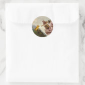 The Creation of Purrfection Ronde Sticker (Tas)