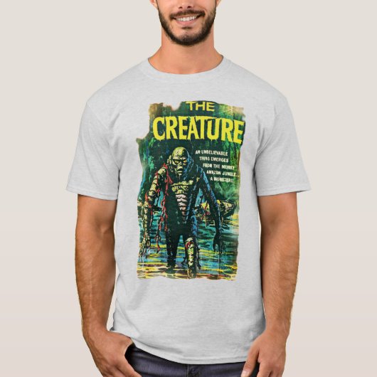 "THE CREATURE" Retro Horror T-shirt (Voorkant)