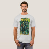 "THE CREATURE" Retro Horror T-shirt (Voorkant volledig)