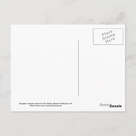 The Crescent, Buxton Briefkaart (Achterkant)