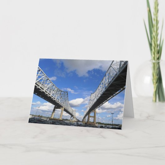 The Crescent City Connection, New Orleans, LA - Kaart (Voorkant)