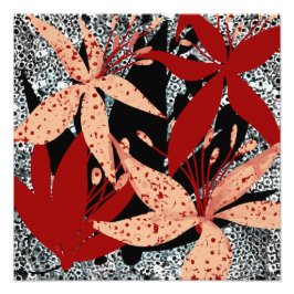 The Crimson Canopy Art Print by Beachside Designs  Foto Afdruk