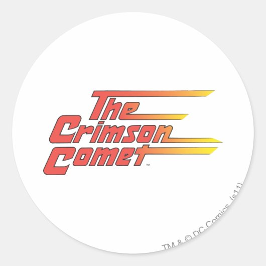 The Crimson Comet Logo Ronde Sticker (Voorkant)