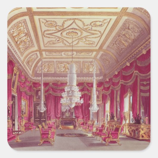 The Crimson Drawing Room, Carlton House Vierkante Sticker (Voorkant)