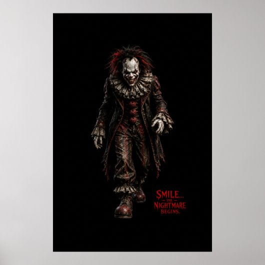 The Crimson Grin — Dark Circus Nightmare Poster (Voorkant)