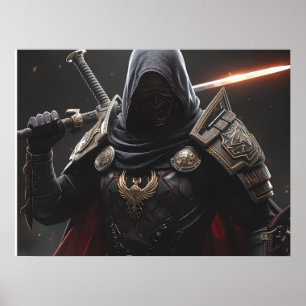 The Crimson Oathbreaker  Fantasy Krijger Poster