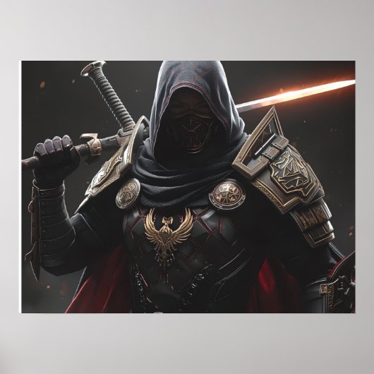 The Crimson Oathbreaker| Fantasy Warrior Poster (Voorkant)