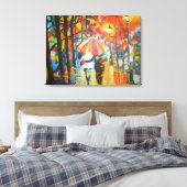 The Crimson Silence Canvas Afdruk (Insitu (Slaapkamer))
