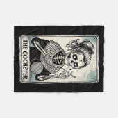 The Crocheter Tarot Card Funny Yarn Design  Fleece Deken (Voorkant (Horizontaal))