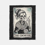 The Crocheter Tarot Card Funny Yarn Design Fleece Deken (Voorkant)