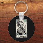The Crocheter Tarot Card Funny Yarn Design Sleutelhanger (Voorkant)