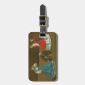 The croquet game, 1866 (olie op canvas) bagagelabel (Voorkant verticaal)