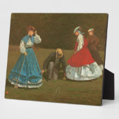 The croquet game, 1866 (olie op canvas) fotoplaat (Zijkant)