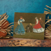 The croquet game, 1866 (olie op canvas) fotoplaat (Zijkant)