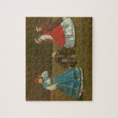 The croquet game, 1866 (olie op canvas) legpuzzel (Verticaal)