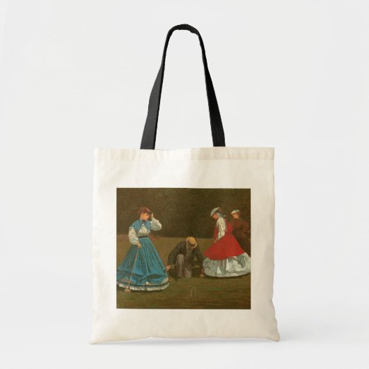 The croquet game, 1866 (olie op canvas) tote bag (Voorkant)