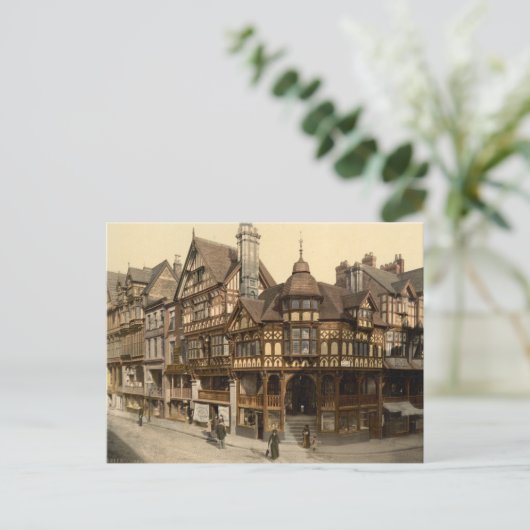 The Cross and Rows, Chester, Cheshire, Engeland Briefkaart (Staand voorkant)