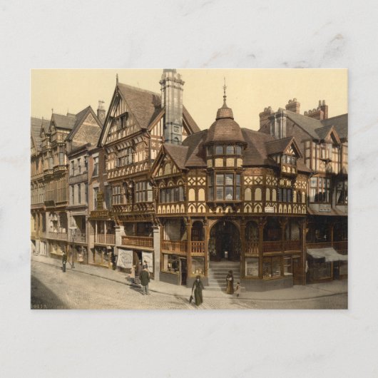 The Cross and Rows, Chester, Cheshire, Engeland Briefkaart (Voorkant)
