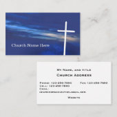 The Cross at Evening Sky religious Visitekaartje (Voorkant / Achterkant)