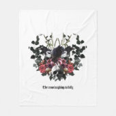 The Crow Laughing Awfully Fleece Deken (Voorkant)