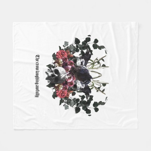 The Crow Laughing Awfully Fleece Deken (Voorkant (Horizontaal))