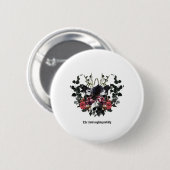 The Crow Laughing Awfully Ronde Button 5,7 Cm (Voorkant /achterkant)