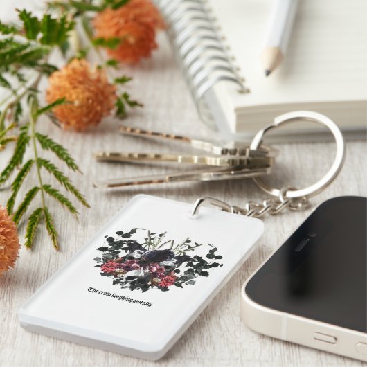 The Crow Laughing Awfully Sleutelhanger (Voorkant Rechts)