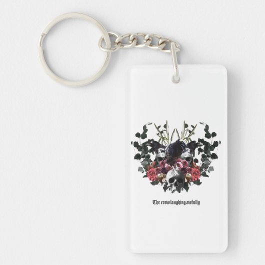 The Crow Laughing Awfully Sleutelhanger (Voorkant)