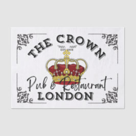 The Crown - British Pub Sign Tissuepapier