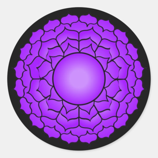 The Crown Chakra Ronde Sticker (Voorkant)