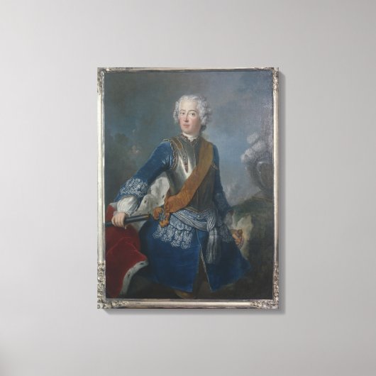 The Crown Prince Frederick II, c.1736 Canvas Afdruk (Voorkant)