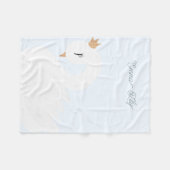 The Crowned Swan Fleece Deken (Voorkant (Horizontaal))