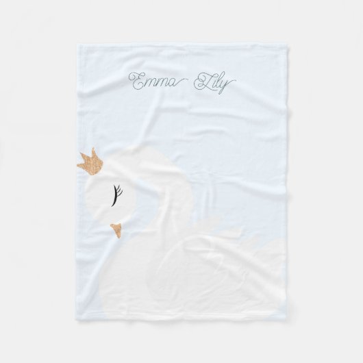 The Crowned Swan Fleece Deken (Voorkant)