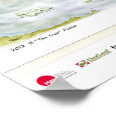 "The Cruz" Het Uitzicht van Santa Cruz, CA Poster (Hoek)