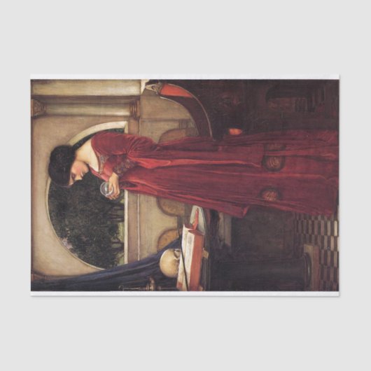 The Crystal Ball, door John William Waterhouse - 1 Tissuepapier (Voorkant)