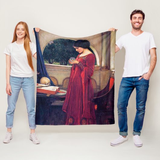 The Crystal Ball, John William Waterhouse Fleece Deken (In situ)