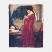 The Crystal Ball, John William Waterhouse Fleece Deken (Voorkant)