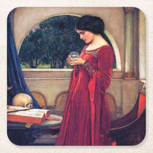 The Crystal Ball, John William Waterhouse Kartonnen Onderzetters