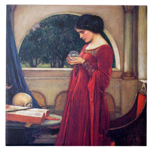 The Crystal Ball, John William Waterhouse Tegeltje