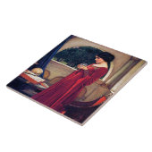 The Crystal Ball, John William Waterhouse Tegeltje (Zijkant)